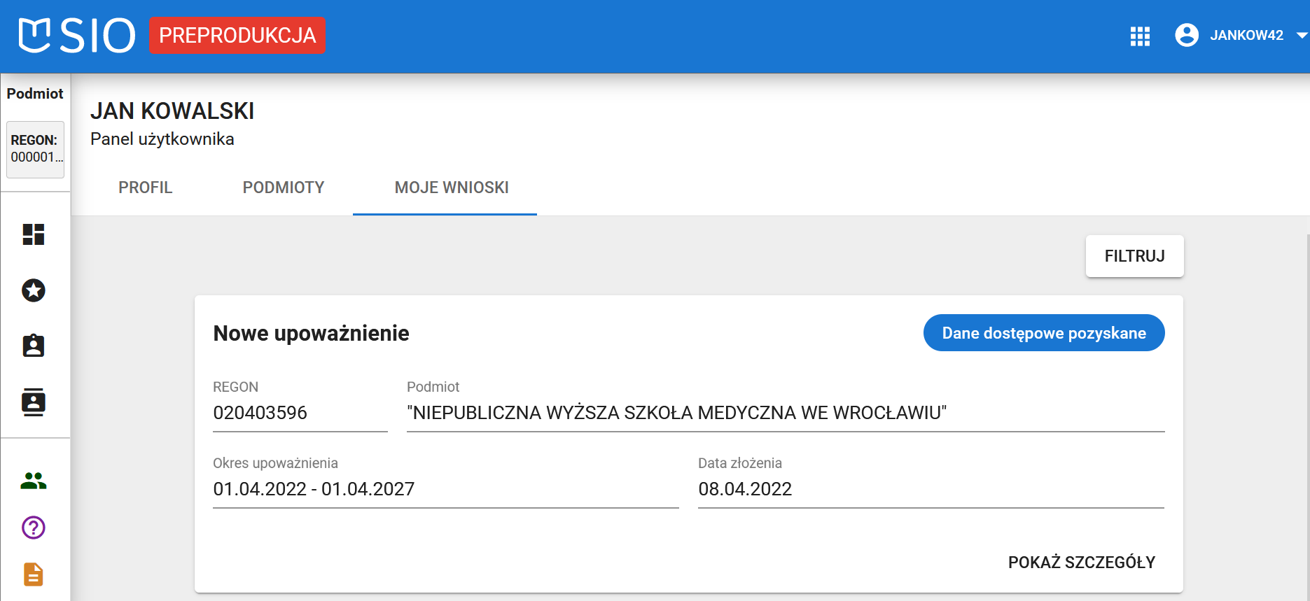 okno aplikacji przy zminimalizowanym oknie