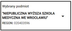 Wybrany podmiot