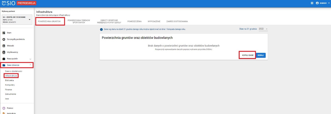 okno z widokiem na powierzchnia gruntów oraz obiektów budowlanych z oznaczoną funkcją kopiuj dane