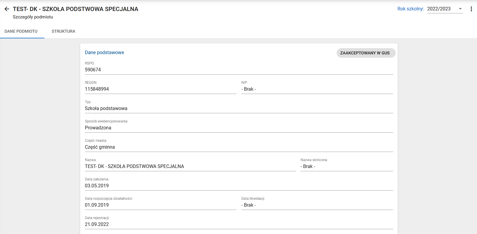 Okno z widokiem na dane podmiotu cz. 1