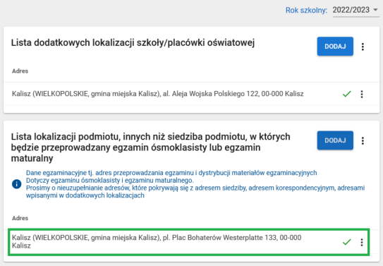 Okno z widokiem na oznaczony adres w dolnym rogu okna