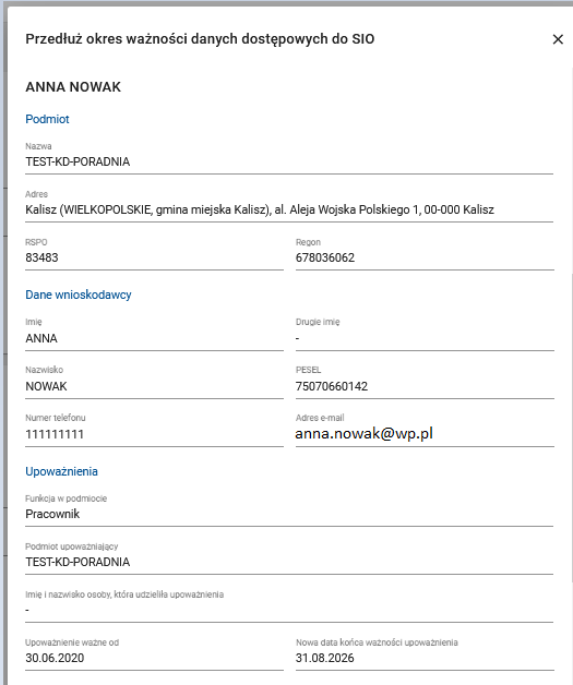 widok szczegółów wniosku 