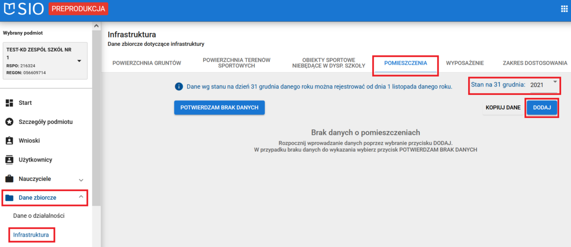 widok na zaznaczona opcję dodaj 