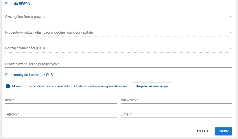 okno z widokiem na formularz rejestracji placówki cz. 3