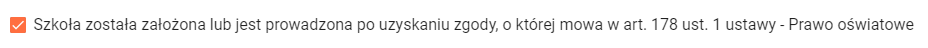 okno z widokiem na oznaczoną informacją o której mowa w art. 178 ust. 1 ustawy prawo oświatowe