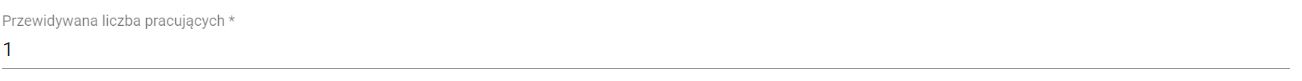 okno z widokiem na wiersz przewidywana liczba pracujących