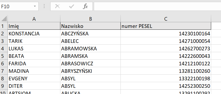 excel z przykładami