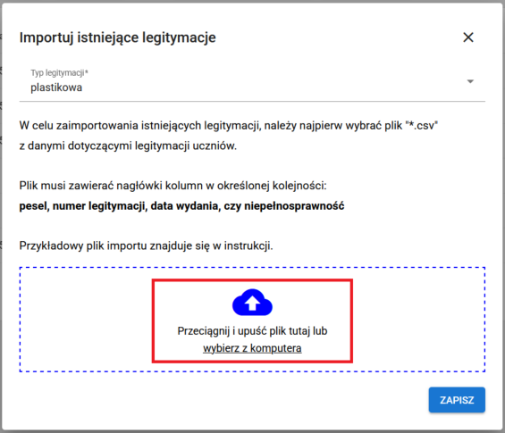 Przeciągnji i upuść plik tutaj lub wybierz z komputera