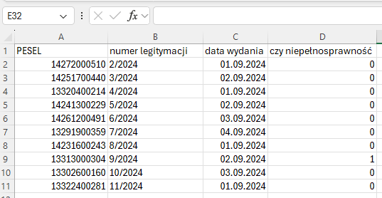 przykład przygotowanego pliku CSV